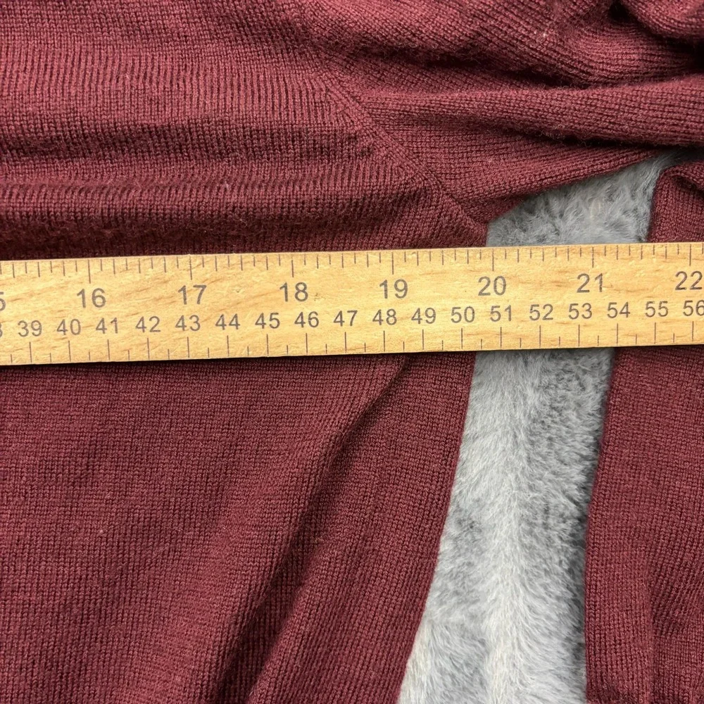 Polo Ralph Lauren Mens Burgundy Washable Merino Wool Crewneck Sweater Small